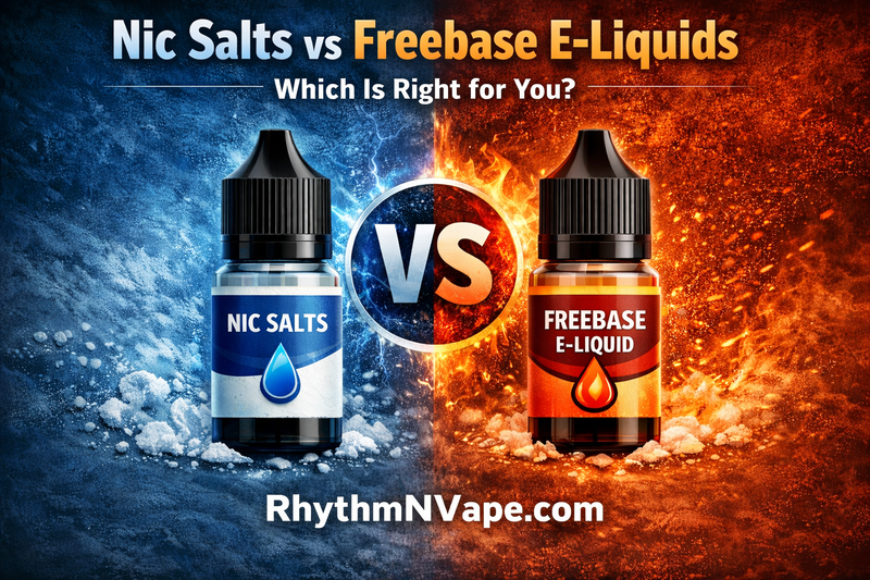 Nic Salt vs Freebase E-Liquids: What's the Difference and Which Shou   Rhythm N Vape