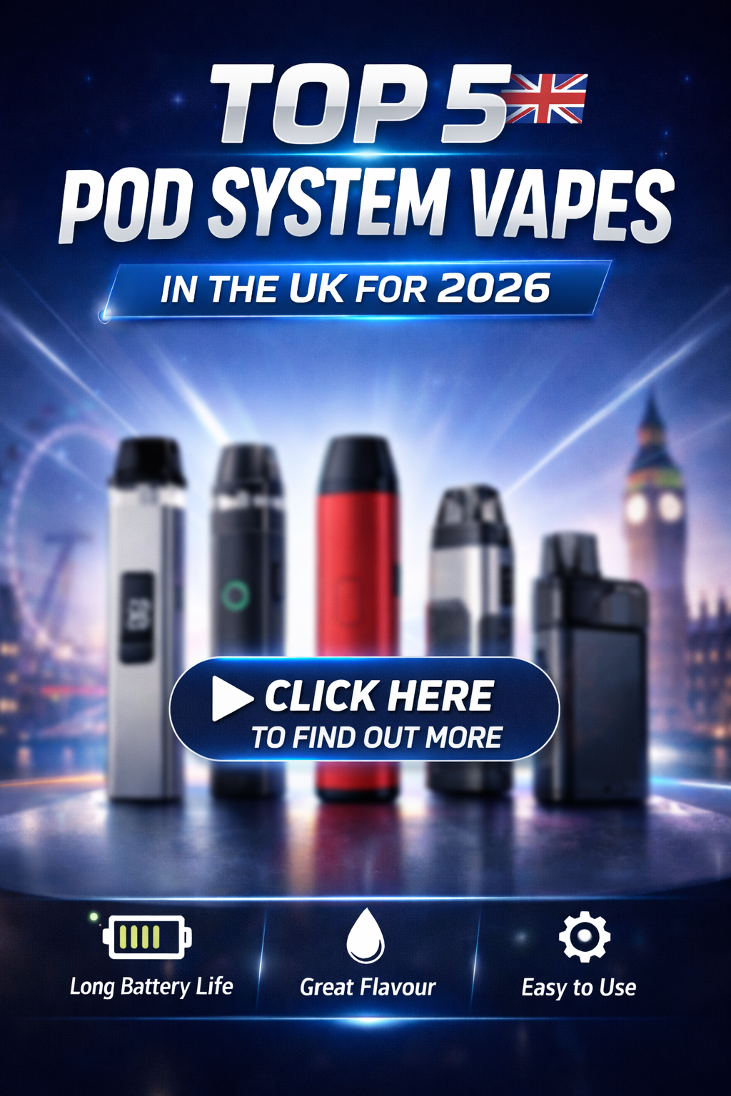 ⭐ Top 5 Pod System Vapes in the UK for 2026