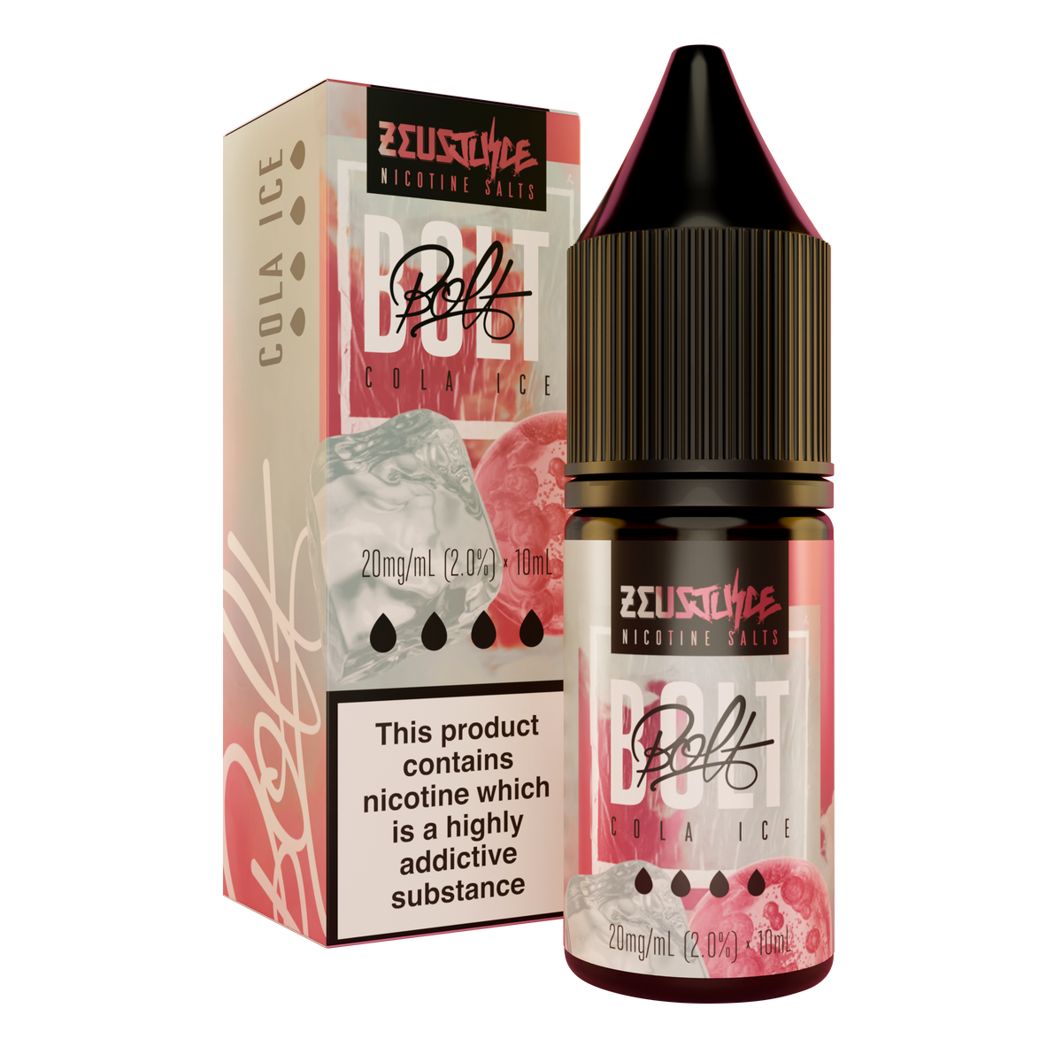 Cola Ice Vape Juice Hangsen Bar Fuel Cola Ice 10 ml 50:50 Nic Salts E-Liquid