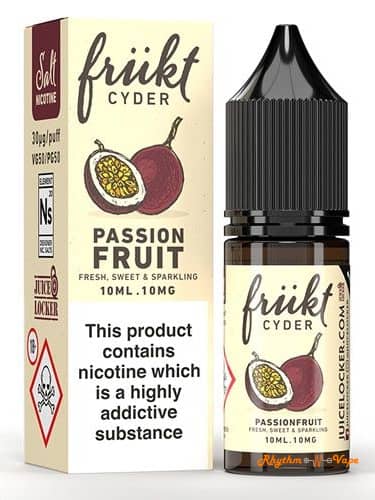 Passionfruit Frükt Cyder Nicotine Salts.