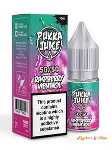 Raspberry Menthol E-Liquid By Pukka Juice 50/50
