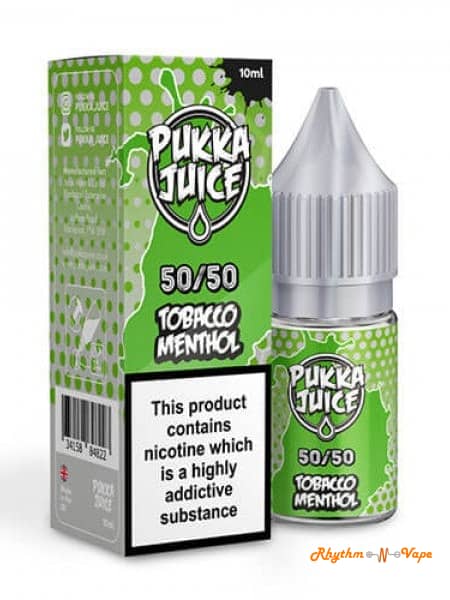 Tobacco Menthol E-Liquid By Pukka Juice 50/50 3Mg